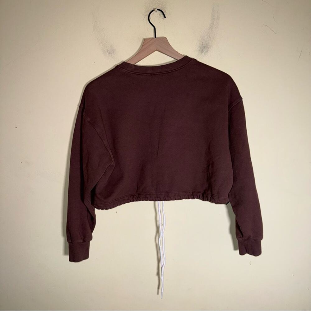 JUICY COUTURExFOREVER 21 Y2K embroidered cropped drawstring waist crewneck S - Picture 3 of 3